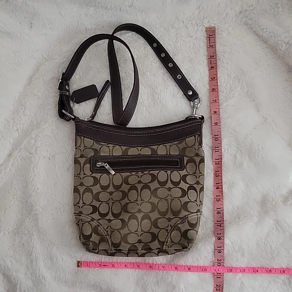 Coach Monogram Canvas Crossbody Bag Purse